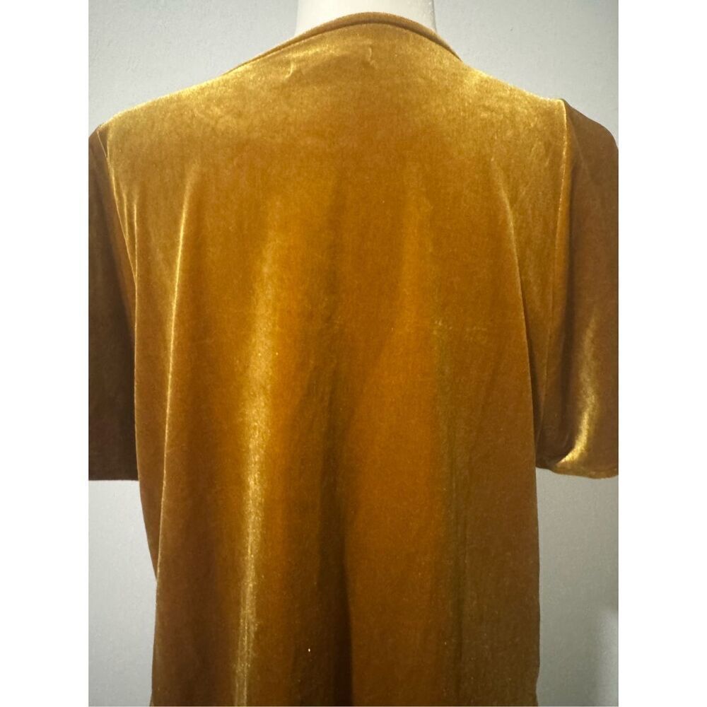 Madewell Gold velvet short  flutter sleeve top M - Picture 4 of 6